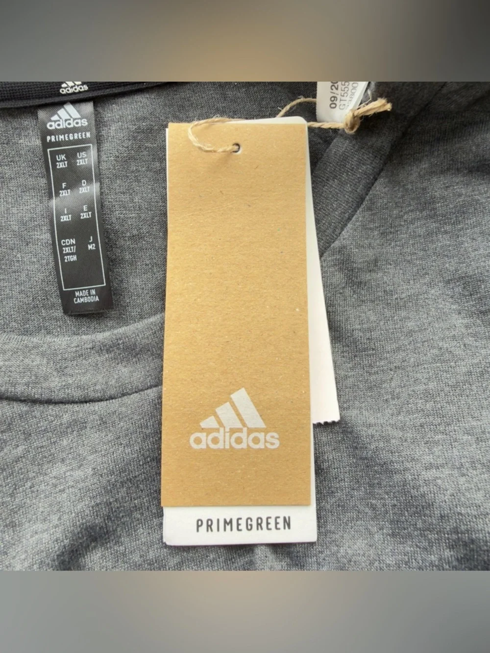 adidas Men's Dark Gray Athletic Short Sleeve Tee